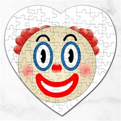 Clown Funny Make Up Whatsapp Jigsaw Puzzle (heart) by Nexatart