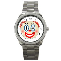 Clown Funny Make Up Whatsapp Sport Metal Watch by Nexatart