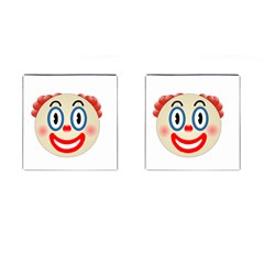 Clown Funny Make Up Whatsapp Cufflinks (square) by Nexatart