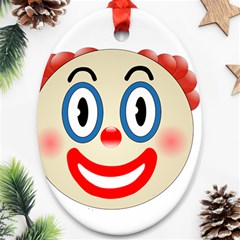 Clown Funny Make Up Whatsapp Oval Ornament (two Sides) by Nexatart