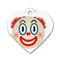 Clown Funny Make Up Whatsapp Dog Tag Heart (one Side) by Nexatart