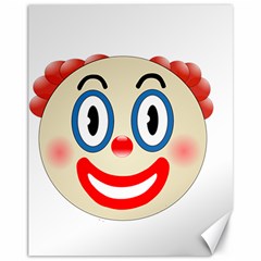 Clown Funny Make Up Whatsapp Canvas 11  X 14   by Nexatart