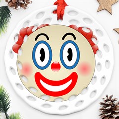 Clown Funny Make Up Whatsapp Ornament (round Filigree) by Nexatart