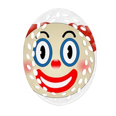 Clown Funny Make Up Whatsapp Oval Filigree Ornament (two Sides) by Nexatart