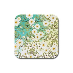 Springtime Scene Rubber Square Coaster (4 Pack)  by linceazul