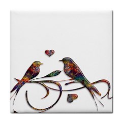 Birds Abstract Exotic Colorful Tile Coasters by Nexatart