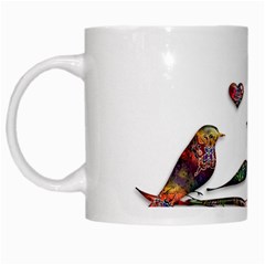 Birds Abstract Exotic Colorful White Mugs by Nexatart