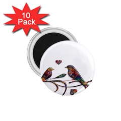 Birds Abstract Exotic Colorful 1 75  Magnets (10 Pack) 