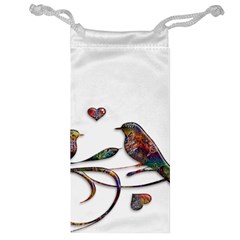 Birds Abstract Exotic Colorful Jewelry Bag by Nexatart