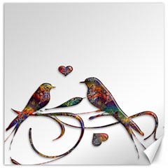 Birds Abstract Exotic Colorful Canvas 16  X 16   by Nexatart