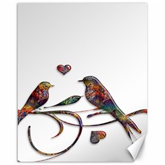 Birds Abstract Exotic Colorful Canvas 16  X 20   by Nexatart