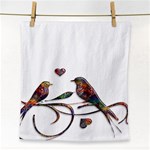 Birds Abstract Exotic Colorful Face Towel Front