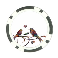 Birds Abstract Exotic Colorful Poker Chip Card Guard (10 Pack) by Nexatart