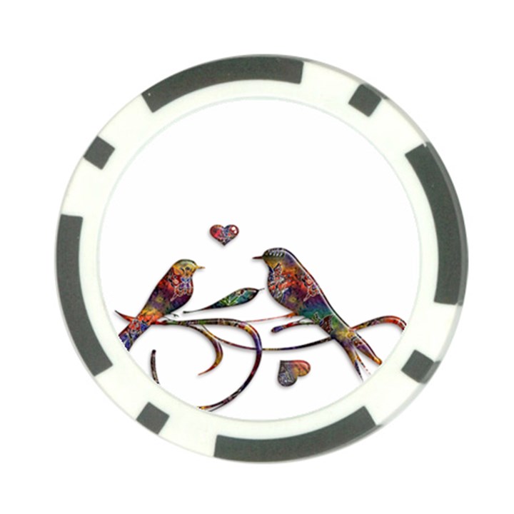 Birds Abstract Exotic Colorful Poker Chip Card Guard (10 pack)