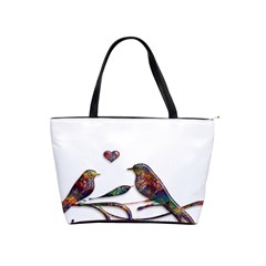 Birds Abstract Exotic Colorful Shoulder Handbags by Nexatart