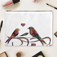 Birds Abstract Exotic Colorful Cosmetic Bag (xl) by Nexatart