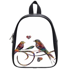 Birds Abstract Exotic Colorful School Bags (small)  by Nexatart