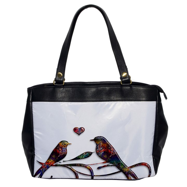 Birds Abstract Exotic Colorful Office Handbags