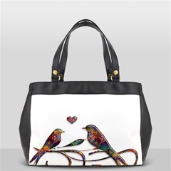 Birds Abstract Exotic Colorful Office Handbags (2 Sides)  by Nexatart