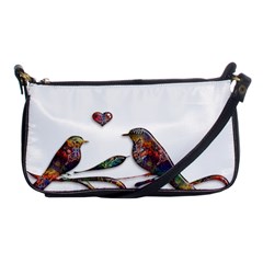 Birds Abstract Exotic Colorful Shoulder Clutch Bags by Nexatart