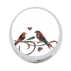 Birds Abstract Exotic Colorful 4-port Usb Hub (one Side) by Nexatart