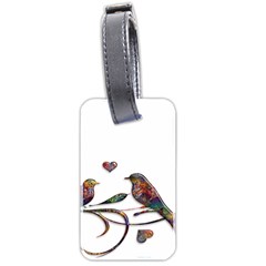 Birds Abstract Exotic Colorful Luggage Tags (two Sides) by Nexatart