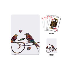 Birds Abstract Exotic Colorful Playing Cards (mini)  by Nexatart