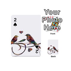 Birds Abstract Exotic Colorful Playing Cards 54 (mini)  by Nexatart