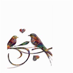 Birds Abstract Exotic Colorful Large Garden Flag (two Sides) by Nexatart