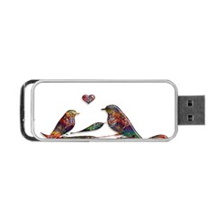 Birds Abstract Exotic Colorful Portable Usb Flash (two Sides) by Nexatart