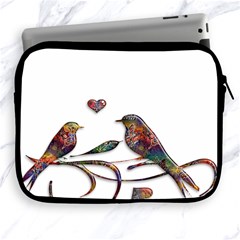 Birds Abstract Exotic Colorful Apple Ipad 2/3/4 Zipper Cases by Nexatart