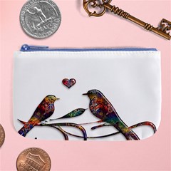 Birds Abstract Exotic Colorful Large Coin Purse by Nexatart