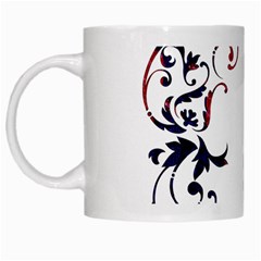 Scroll Border Swirls Abstract White Mugs by Nexatart