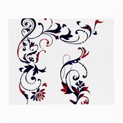 Scroll Border Swirls Abstract Small Glasses Cloth (2-side) by Nexatart