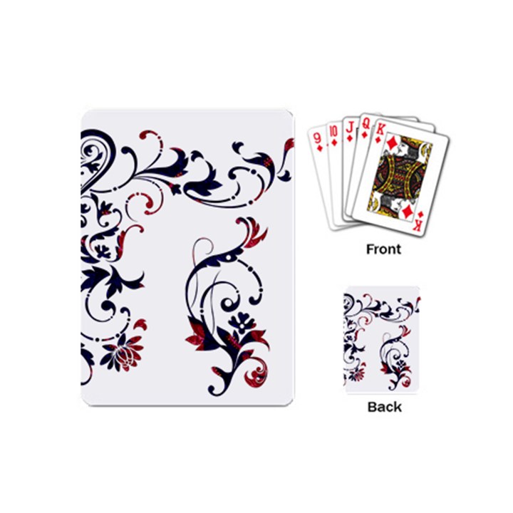 Scroll Border Swirls Abstract Playing Cards (Mini) 