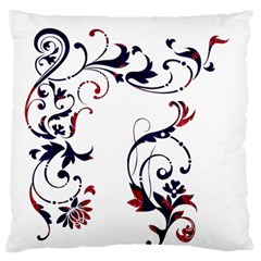 Scroll Border Swirls Abstract Large Flano Cushion Case (one Side) by Nexatart