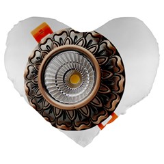 Lighting Commercial Lighting Large 19  Premium Flano Heart Shape Cushions by Nexatart