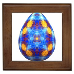 Easter Eggs Egg Blue Yellow Framed Tiles by Nexatart