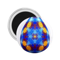 Easter Eggs Egg Blue Yellow 2 25  Magnets by Nexatart