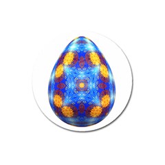 Easter Eggs Egg Blue Yellow Magnet 3  (round) by Nexatart