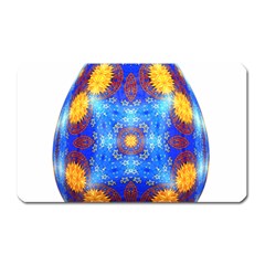 Easter Eggs Egg Blue Yellow Magnet (rectangular) by Nexatart