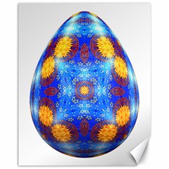 Easter Eggs Egg Blue Yellow Canvas 11  X 14   by Nexatart