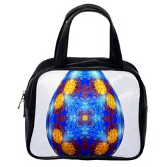 Easter Eggs Egg Blue Yellow Classic Handbags (one Side) by Nexatart