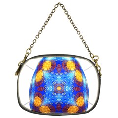 Easter Eggs Egg Blue Yellow Chain Purses (one Side)  by Nexatart