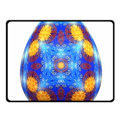 Easter Eggs Egg Blue Yellow Fleece Blanket (small) by Nexatart