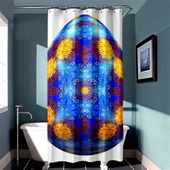 Easter Eggs Egg Blue Yellow Shower Curtain 36  X 72  (stall)  by Nexatart