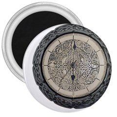 Clock Celtic Knot Time Celtic Knot 3  Magnets by Nexatart