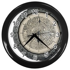 Clock Celtic Knot Time Celtic Knot Wall Clocks (black) by Nexatart