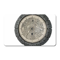 Clock Celtic Knot Time Celtic Knot Magnet (rectangular) by Nexatart