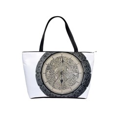 Clock Celtic Knot Time Celtic Knot Shoulder Handbags by Nexatart